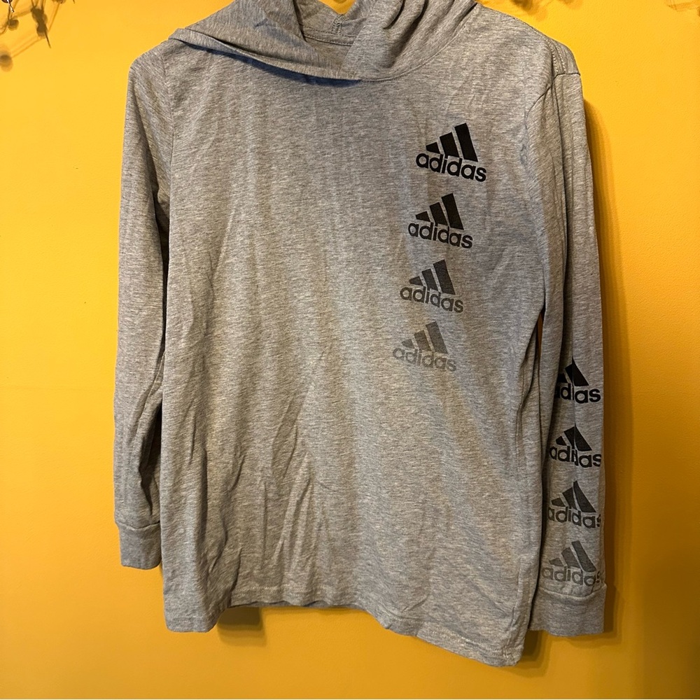 Adidas Excellent Condition Boys - Lrg 14/16 Long Sleeve T w Hoodie